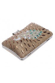 Women Elegant High grade The Peacock Diamonds Evening Bag