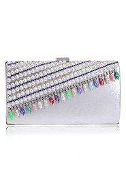 Women Pearl Diamonds Evening Bag