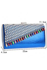 Women Pearl Diamonds Evening Bag