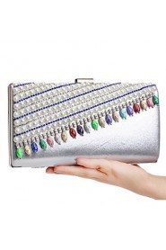 Women Pearl Diamonds Evening Bag