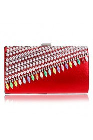 Women Pearl Diamonds Evening Bag