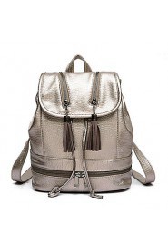 Women PU Bucket Backpack / Sports & Leisure Bag / School Bag / Travel Bag Gold / Brown / Silver / Black