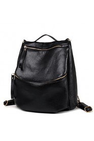 Women PU Bucket Backpack / School Bag / Travel Bag Black