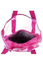 Lady's Clear PVC Transparent Jelly Candy Small Bag Tote Clear Beach Handbag Bucket Satchel Picture package Beach Bag