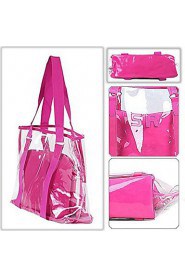 Lady's Clear PVC Transparent Jelly Candy Small Bag Tote Clear Beach Handbag Bucket Satchel Picture package Beach Bag