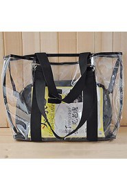 Lady's Clear PVC Transparent Jelly Candy Small Bag Tote Clear Beach Handbag Bucket Satchel Picture package Beach Bag