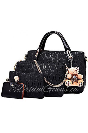 Fashion Casual Women's Bag Multifunctional Handbag PU Handbag Messenger Bag Woman Shopping Collection Of Four Loaded