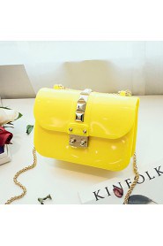 Lady's Clear PVC Transparent Candy Small Bag Tote Clear Beach Handbag Bucket Satchel Shoulder Bag Beach Bag