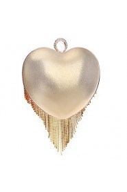 Women Tassel Heart shape Pearl Diamonds Evening Bag