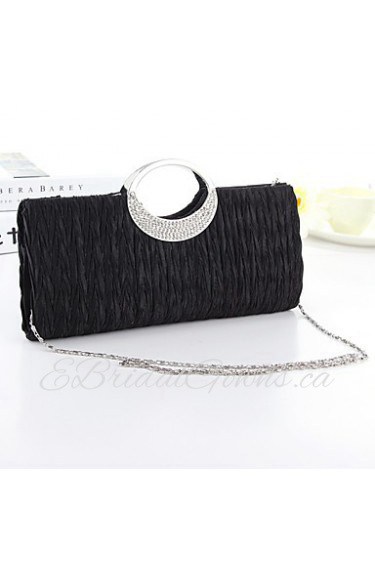 Handbag Silk/Crystal/ Rhinestone/Metal Evening Handbags/Bridal Purse With Crystal/ Rhinestone/Metal