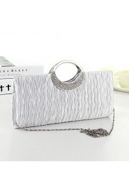 Handbag Silk/Crystal/ Rhinestone/Metal Evening Handbags/Bridal Purse With Crystal/ Rhinestone/Metal