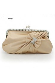 Silk Shell With Rhinestone/ Bowknot Evening Handbags/ Clutches More Colors Available