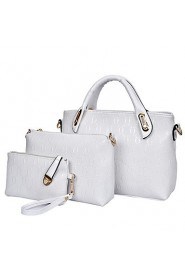 Women Formal / Casual / Office & Career / Shopping PU Tote White / Purple / Blue / Gold / Red / Black