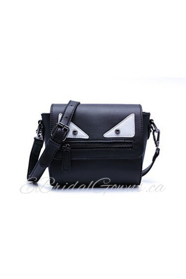 Women Casual / Outdoor Cowhide Shoulder Bag Black