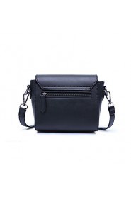 Women Casual / Outdoor Cowhide Shoulder Bag Black