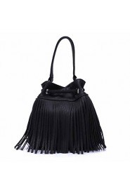 Women Casual / Outdoor Cowhide Shoulder Bag Gray / Black