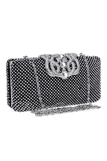 Women Polyester / Metal Minaudiere Clutch / Evening Bag Gold / Silver / Black