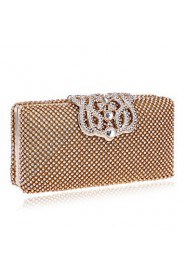 Women Polyester / Metal Minaudiere Clutch / Evening Bag Gold / Silver / Black