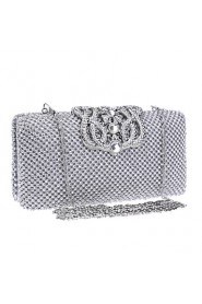 Women Polyester / Metal Minaudiere Clutch / Evening Bag Gold / Silver / Black