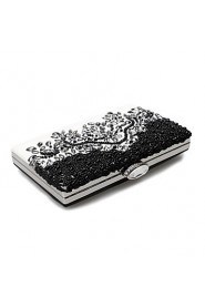 Women PU / Metal Baguette Clutch / Evening Bag Black