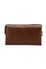 Men PU Knucklebox Clutch / Wallet Brown / Black / Khaki