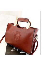 Women Casual / Office & Career / Shopping PU Tote Brown / Black