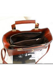 Women Casual / Office & Career / Shopping PU Tote Brown / Black