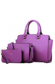 Women PU Doctor Shoulder Bag / Tote Pink / Purple / Blue / Red / Black