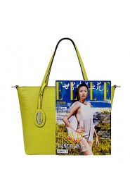 Women's Fashion Classic Crocodile Grain Leather Tote