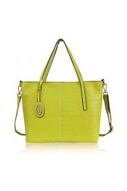 Women's Fashion Classic Crocodile Grain Leather Tote