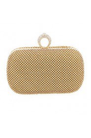 Women Metal Minaudiere Shoulder Bag / Clutch / Evening Bag / Wristlet Gold / Silver / Black