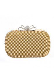 Women Metal Minaudiere Shoulder Bag / Clutch / Evening Bag / Wristlet Gold / Silver / Black