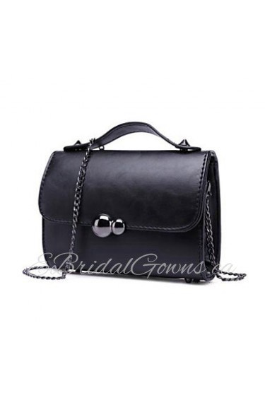 Women Formal / Office & Career Cowhide Shoulder Bag Gray / Black