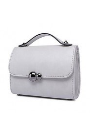 Women Formal / Office & Career Cowhide Shoulder Bag Gray / Black