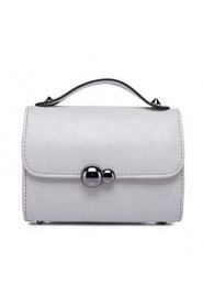 Women Formal / Office & Career Cowhide Shoulder Bag Gray / Black