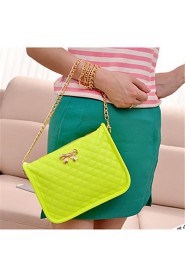 Women PU Baguette Shoulder Bag White / Pink / Green / Black