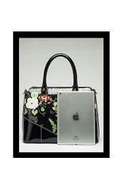 Women Patent Leather Hobo Shoulder Bag / Tote Black