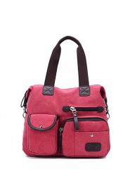 Women PU / Canvas Hobo Shoulder Bag / Tote / Satchel Pink / Blue / Brown / Red / Gray / Black / Khaki / Burgundy