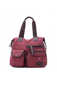 Women PU / Canvas Hobo Shoulder Bag / Tote / Satchel Pink / Blue / Brown / Red / Gray / Black / Khaki / Burgundy