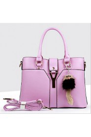 Women Casual PU Tote Pink / Purple / Blue / Yellow / Red / Black / Fuchsia