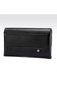 Men PU Knucklebox Clutch / Wallet Brown / Black