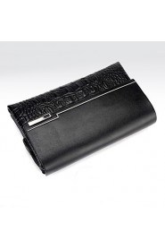 Men PU Knucklebox Clutch / Wallet Brown / Black