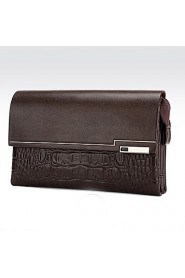 Men PU Knucklebox Clutch / Wallet Brown / Black