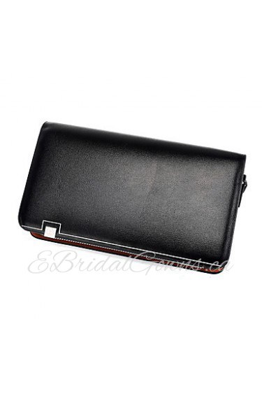 Men PU Knucklebox Clutch / Wallet Brown / Black