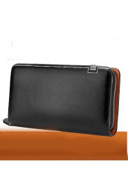 Men PU Knucklebox Clutch / Wallet Brown / Black