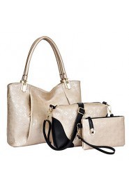 Women PU Barrel Shoulder Bag / Tote / Satchel / Clutch White / Blue / Gold / Black