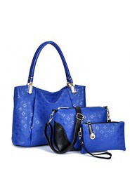 Women PU Barrel Shoulder Bag / Tote / Satchel / Clutch White / Blue / Gold / Black