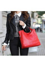 Women Casual / Office & Career / Shopping PU Tote Brown / Red / Black