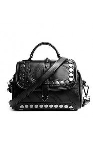 Women Outdoor PU Shoulder Bag Black