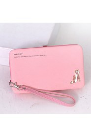 Women PU Bi fold Clutch / Wallet Pink / Purple / Blue / Black